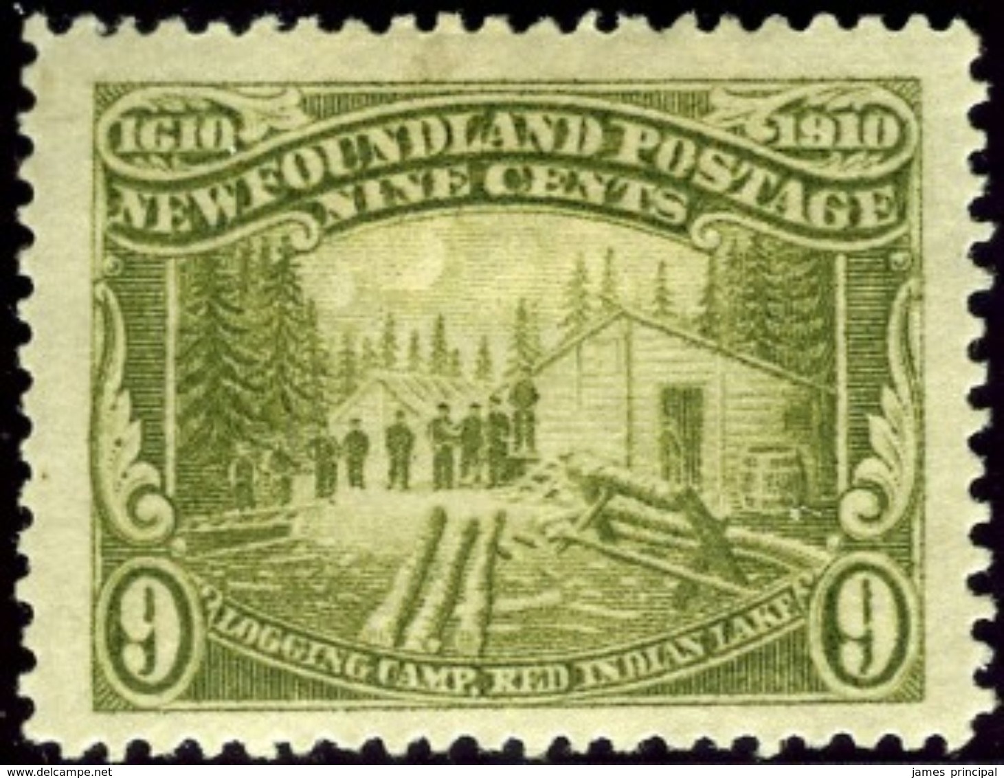 Newfoundland. Scott #100. Unused, OG. F-VF. * - 1908-1947