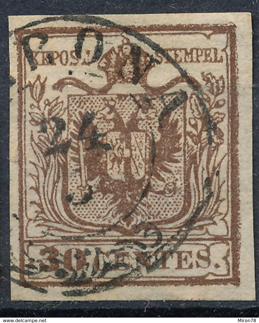 Stamp Austria LOMBARDY VENETIA 1850 30c Used - Gebruikt