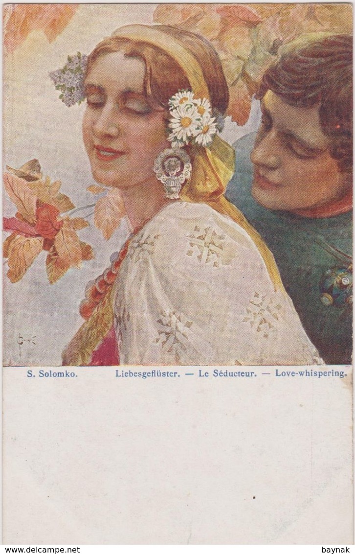 TH1981  --   S. SOLOMKO  Pinx.    --   LOVE WHISPERING  /  1918 - Solomko, S.