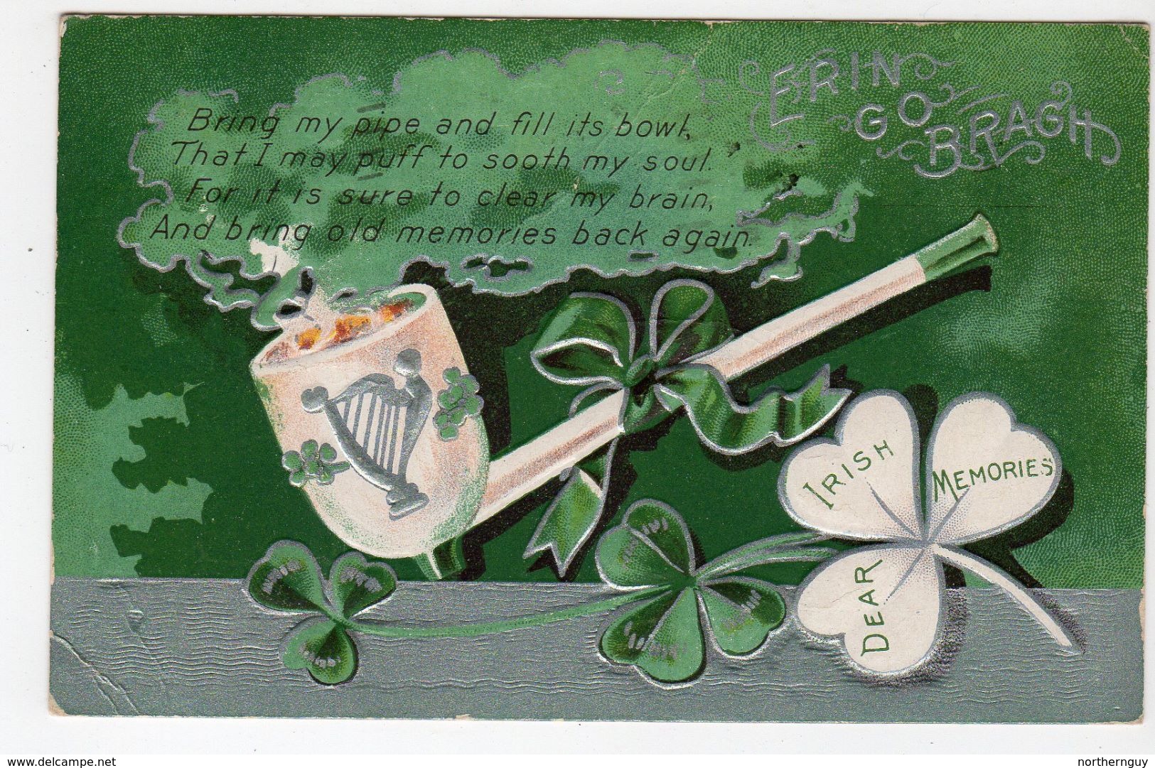 3 Different ST. PATRICK'S DAY Greeting, Pre-1920 Canada Postcards - Saint-Patrick