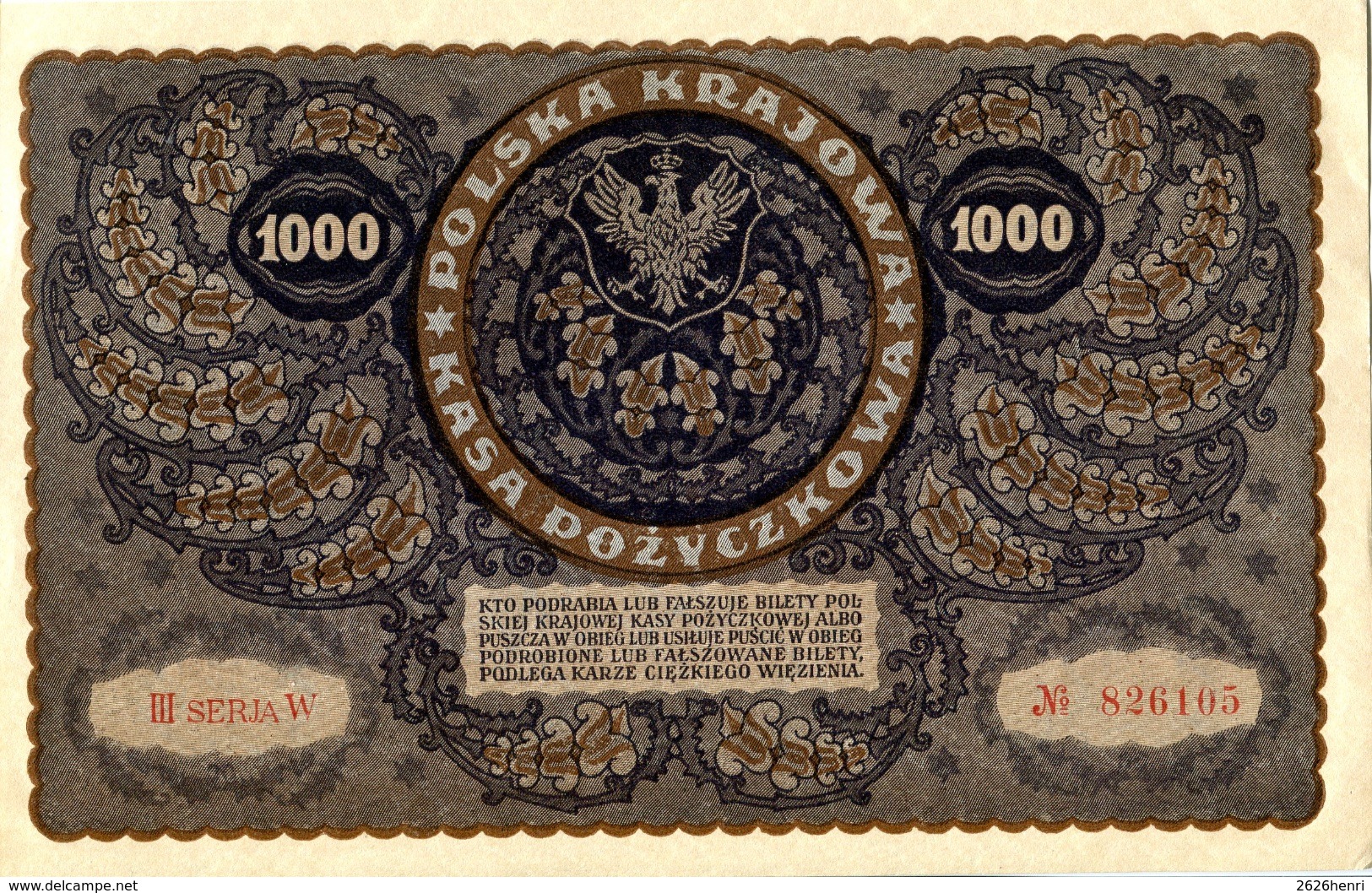 Pologne, 1000 Marek 1919, Pick 29, NEUF, UNC, KFR - Poland