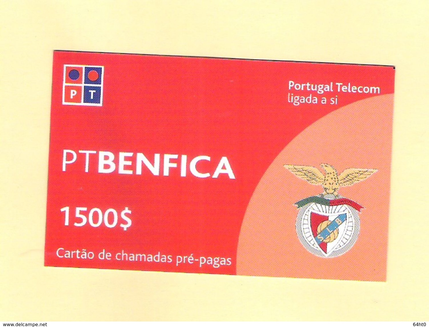 PREPAID BENFICA 1500 $ PORTUGAL TOP AS ON PHOTO - Portugal