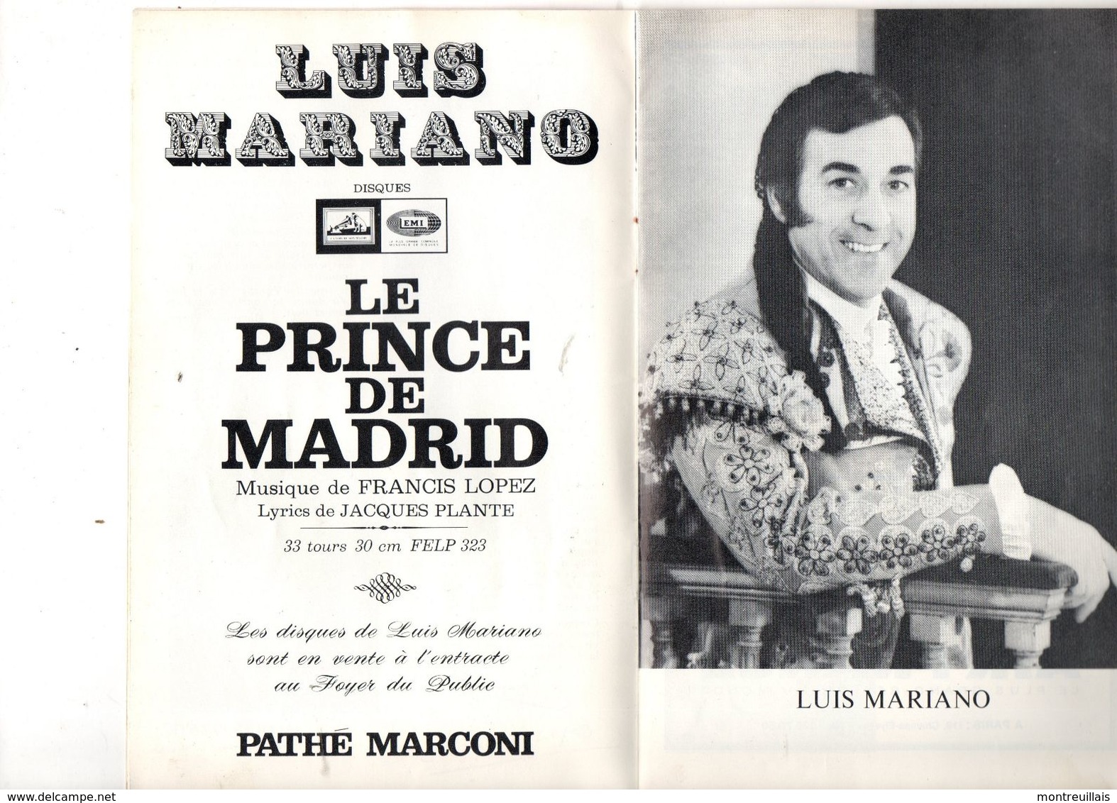 Programme Théatre Du Chatelet Le Prince De MADRID, Luis MARIANO, 26 Pages - Autres & Non Classés