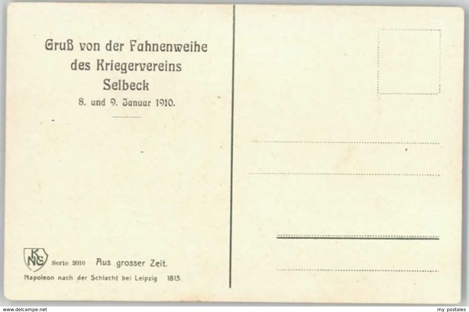 70131059 Selbeck Selbeck Fahnenweihe Kriegerverein Napoleon Schlacht Leipzig * - Andere & Zonder Classificatie