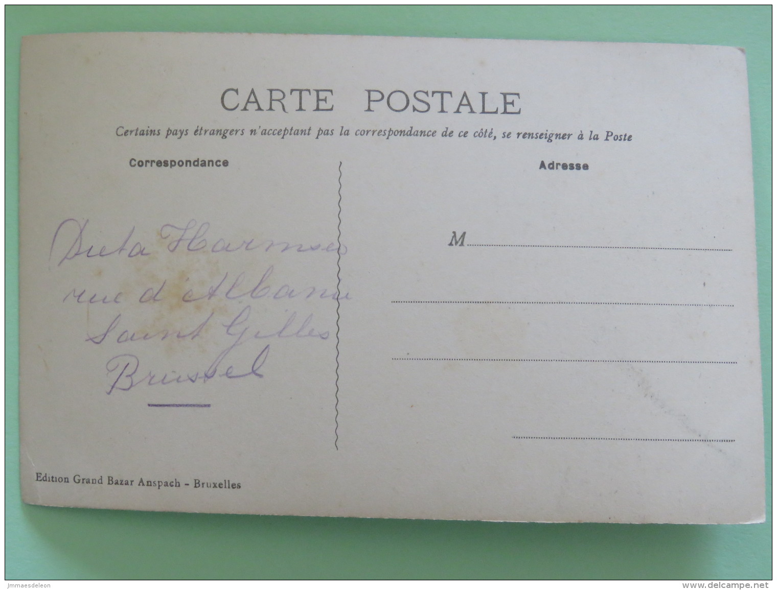 Belgium Around 1920 Postcard ""Bruxelles - Hotel De Ville"" - Briefe U. Dokumente