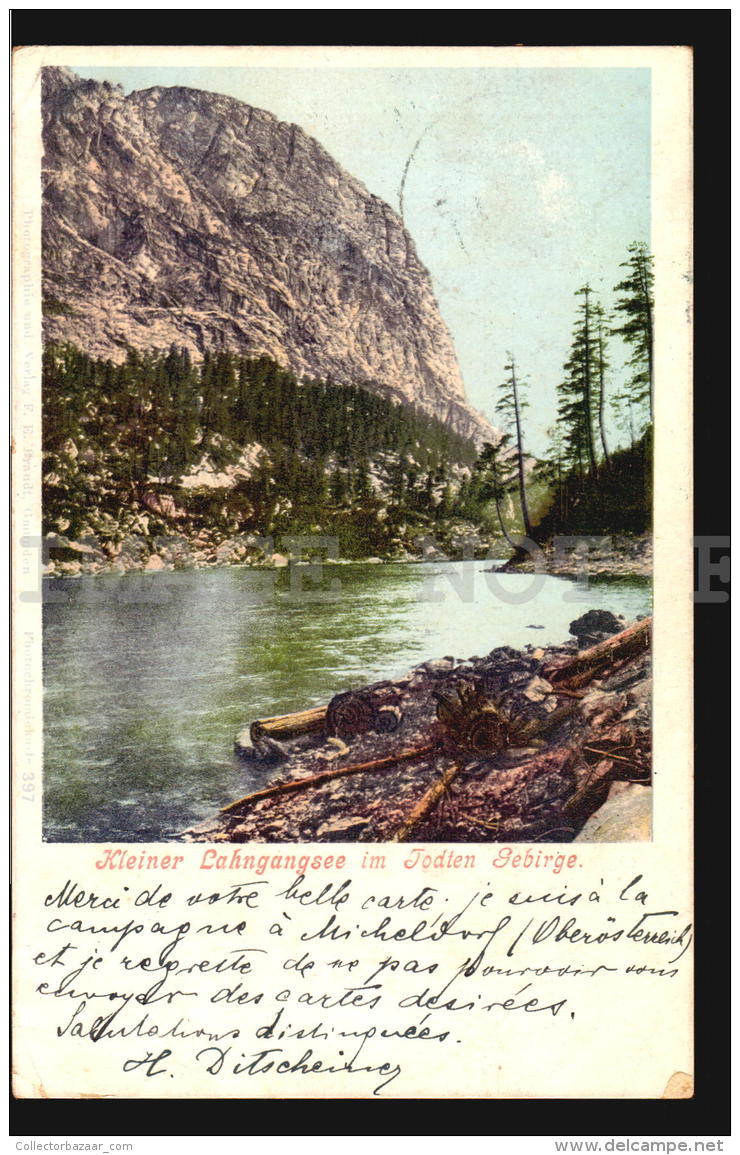 Lahngangsee In Todten Gebirge  Österreichisch-Ungarische  Klaus Linz Tpo Rpo Cancel AK Ca1900 POSTCARD CPA (W4_4193) - Langenwang