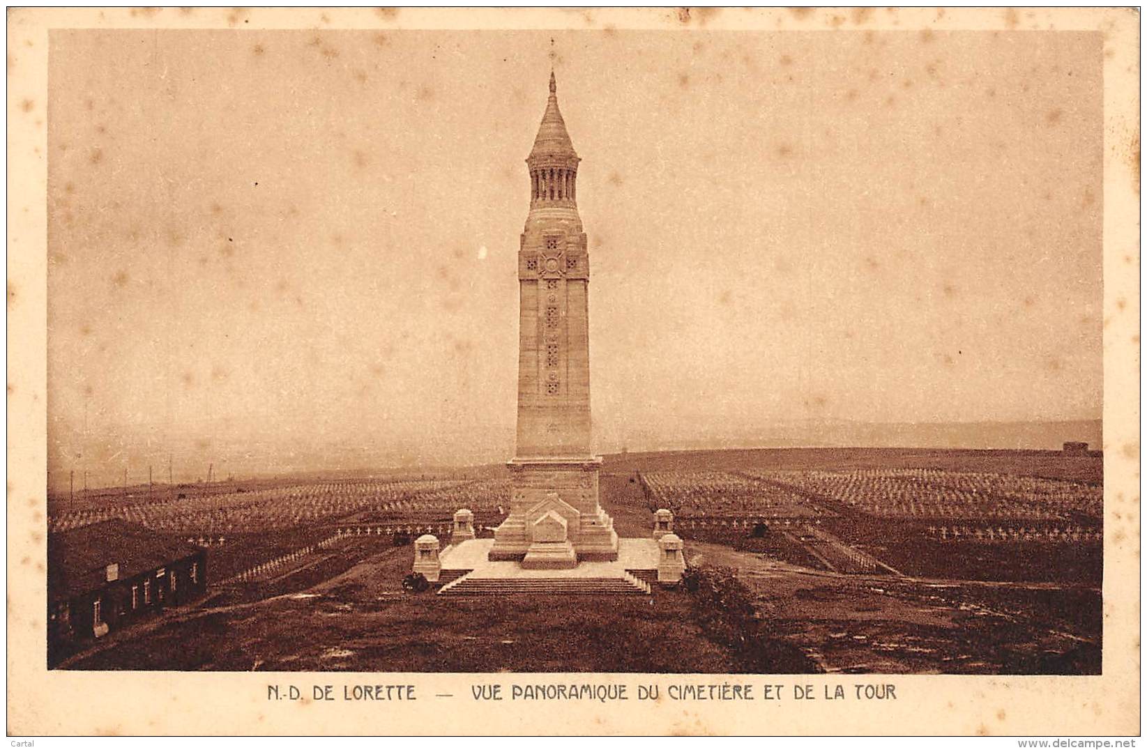 62 - N-D De LORETTE - Vue Panoramique Du Cimetière Et De La Tour - Autres & Non Classés