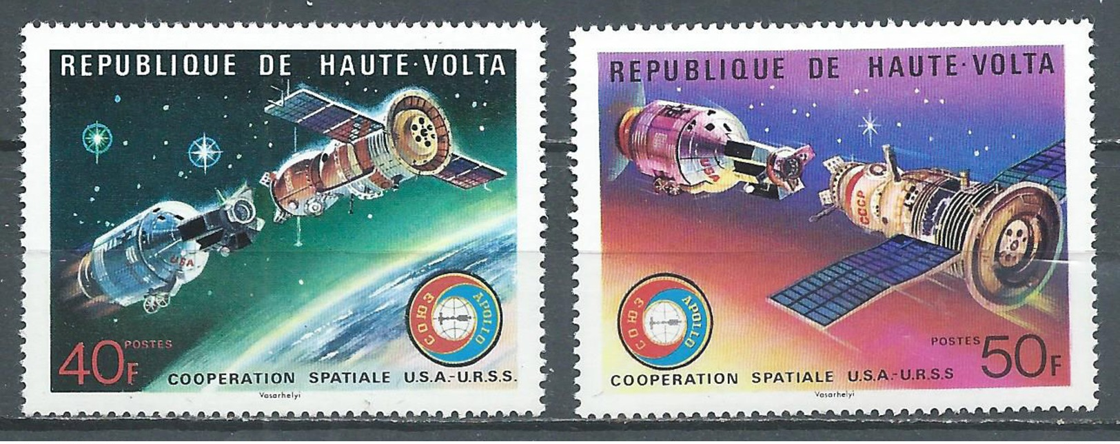 Haute-Volta YT N°359/360 Coopération Spatiale USA-URSS Neuf ** - Haute-Volta (1958-1984)