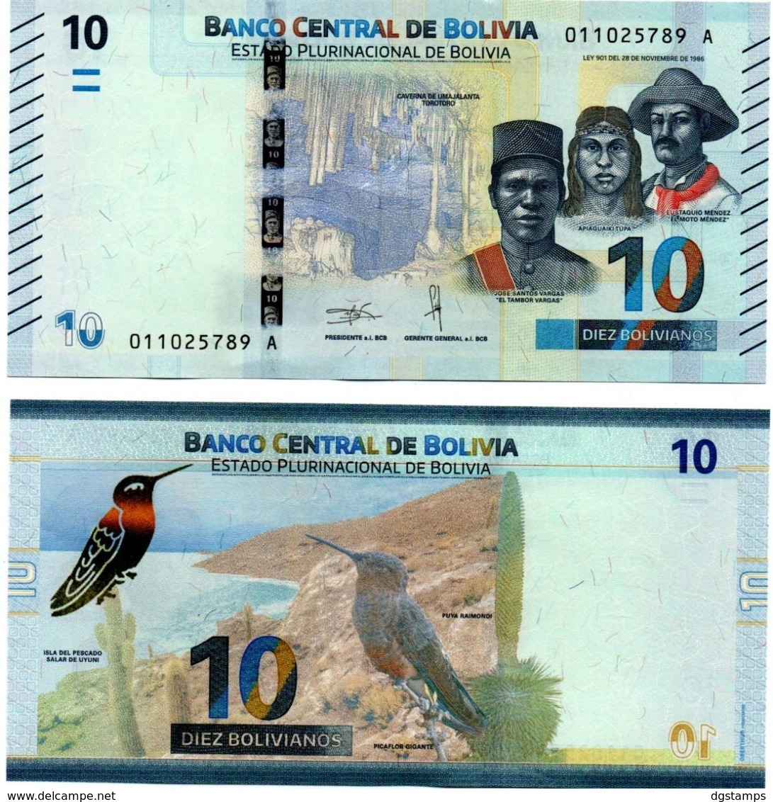 Bolivia 2018 Nueva Emision De Billetes: 10 Bolivianos. See. - Bolivia