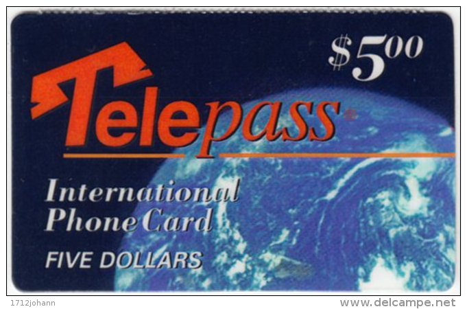 USA C-594 Prepaid Telepass - Universum, Eart - Used - Sonstige & Ohne Zuordnung