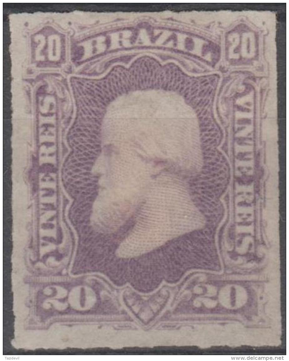 BRAZIL -  1878 20r Rouletted Dom Pedro. Scott 69. Mint - Ongebruikt