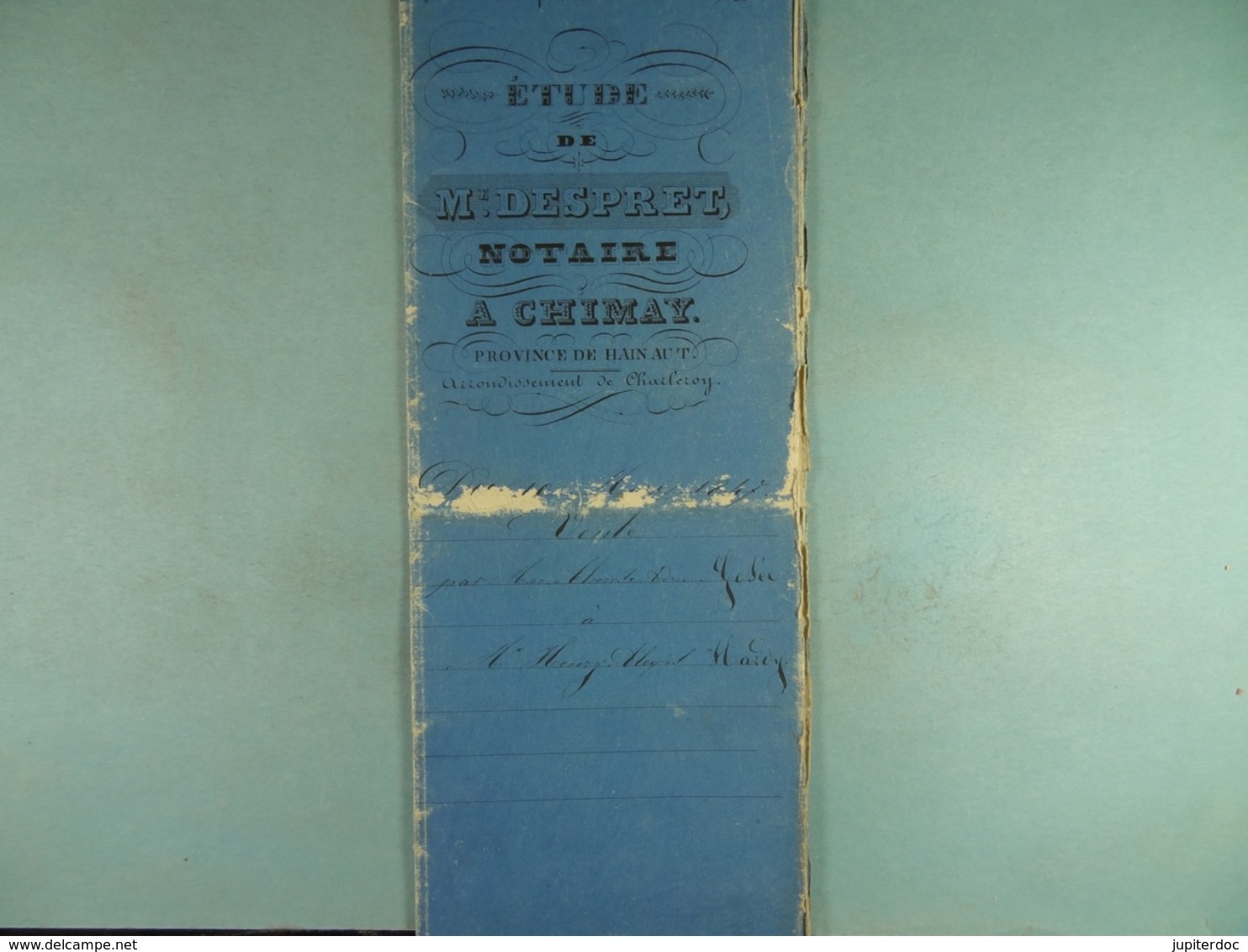 Acte Notarié 1847 Vente Par Gosée De Virelles  à Hardy De Vaulx /11/ - Manuscrits