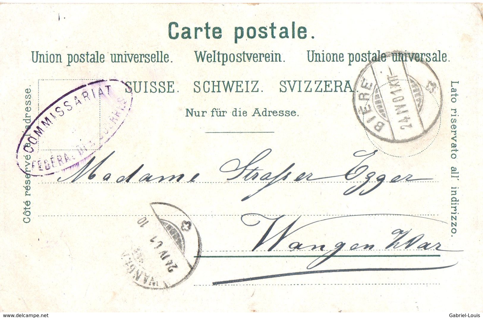 Souvenir De Bière - Vue Générale - Litho - Envoyée En 1901 - Bière