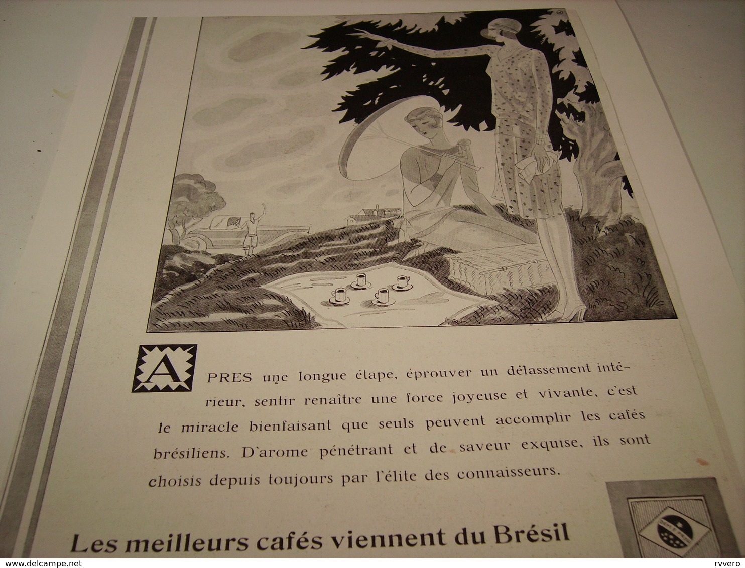 ANCIENNE PUBLICITE APRES UNE LONGUE ETAPE   LE CAFE DU BRESIL - Posters