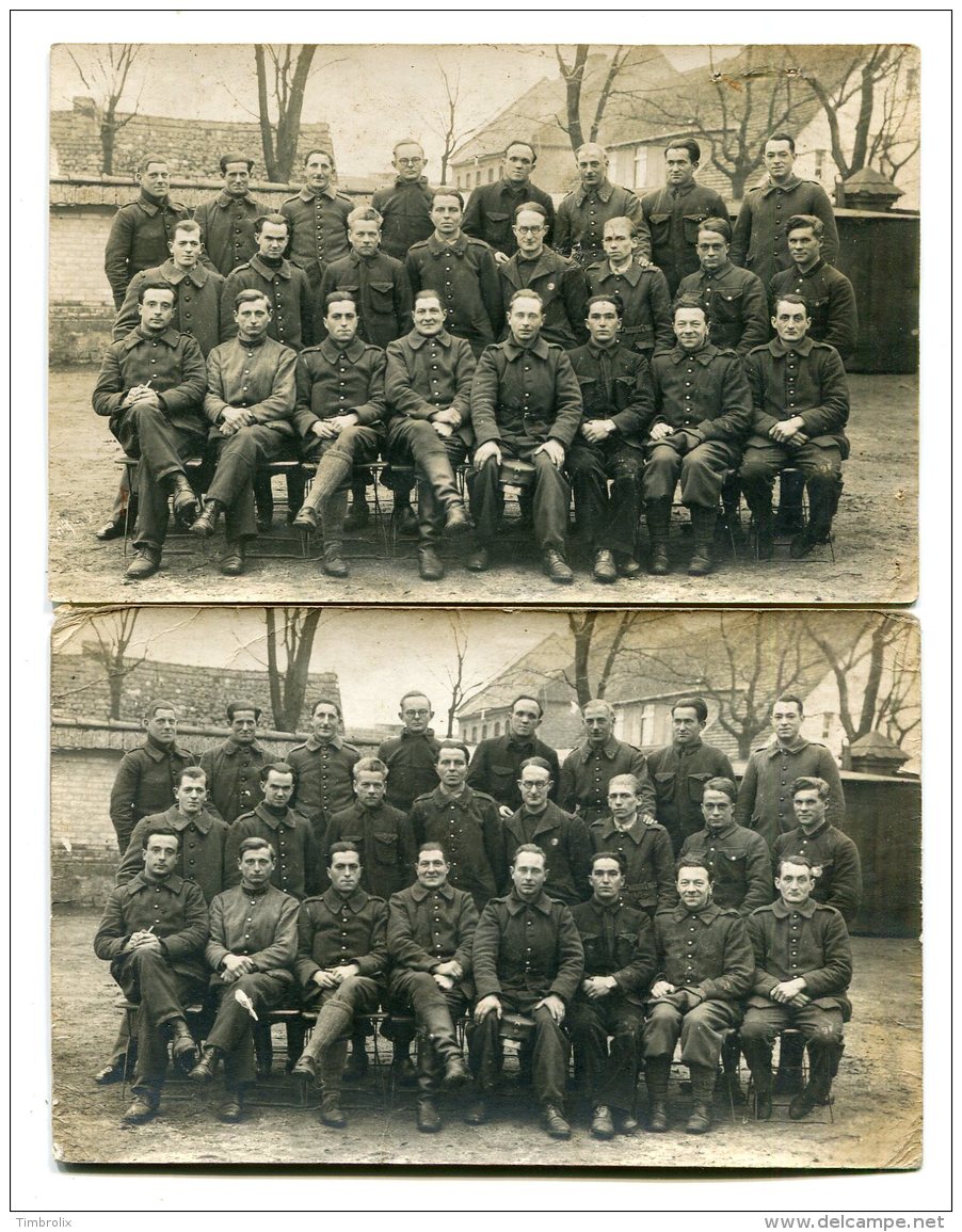 POLOGNE - GROUPE DE PRISONNIERS (1941) - Stalag II-D Stargard - Carte-Photo (2) - Guerre 1939-45