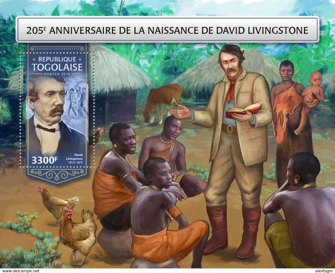 TOGO 2018 - David Livingstone S/S. Official Issue. - Esploratori