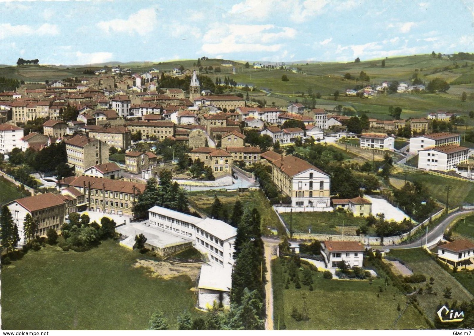 CPSM Dentellée - SAINT-DIDIER-en-VELAY (43) - Vue Aérienne Du Bourg En 1971 - Saint Didier En Velay