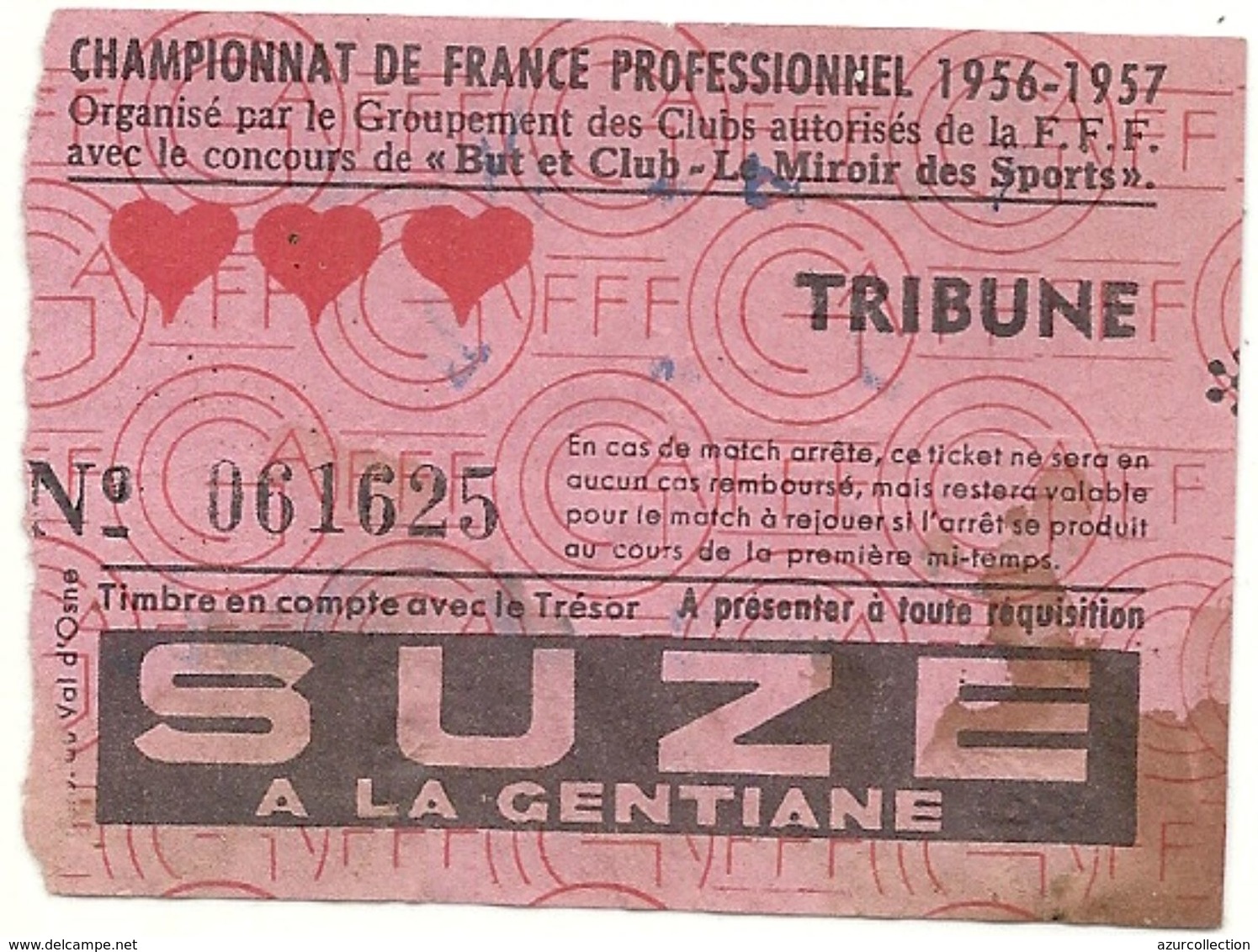 FOOT ENTREE MATCH REIMS NICE .2/1 POUR NICE 1957 - Tickets D'entrée