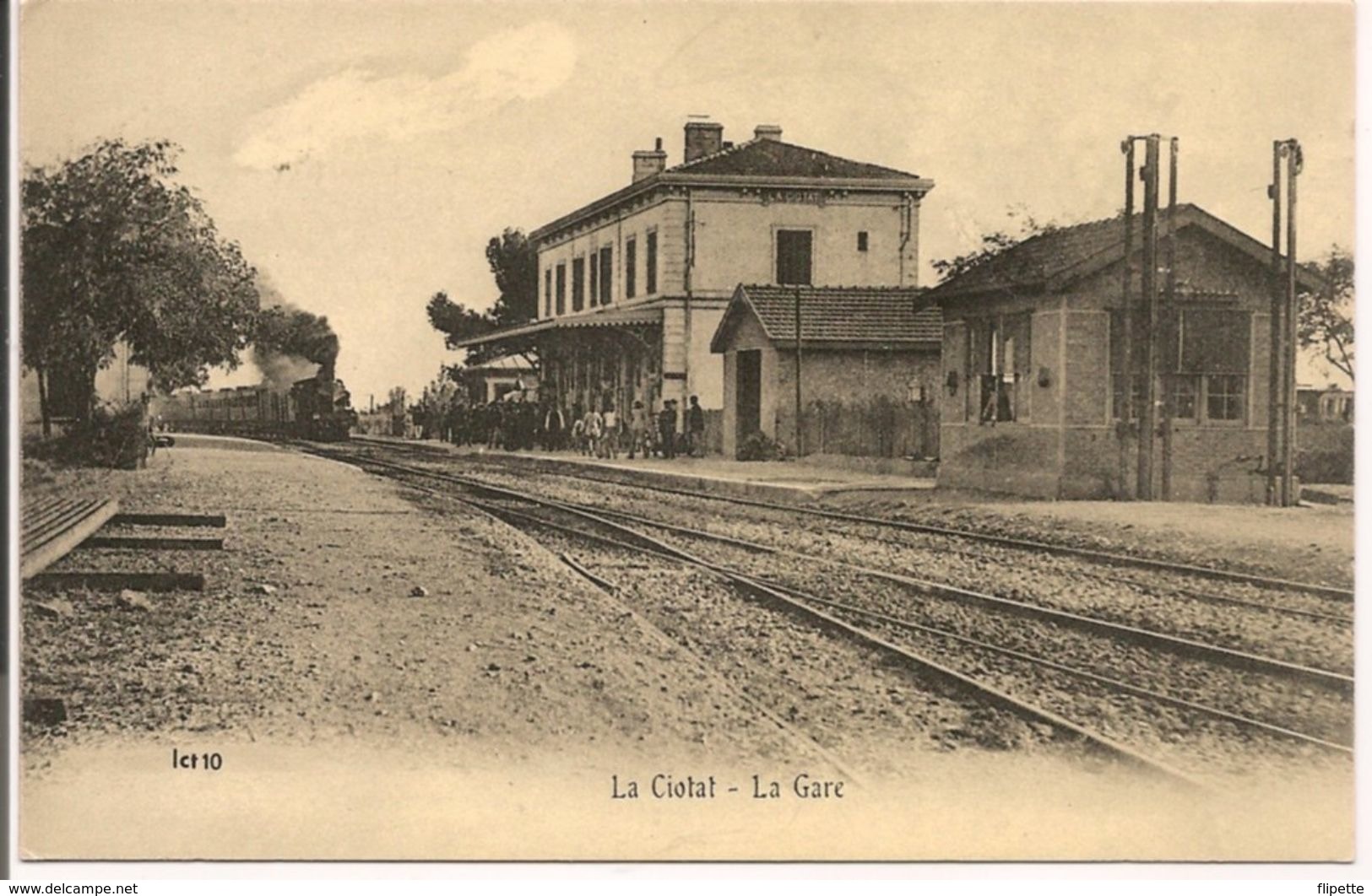 L150b093 - La Ciotat - La Gare - "Reproduction: En 1900...." Eurodis - La Ciotat