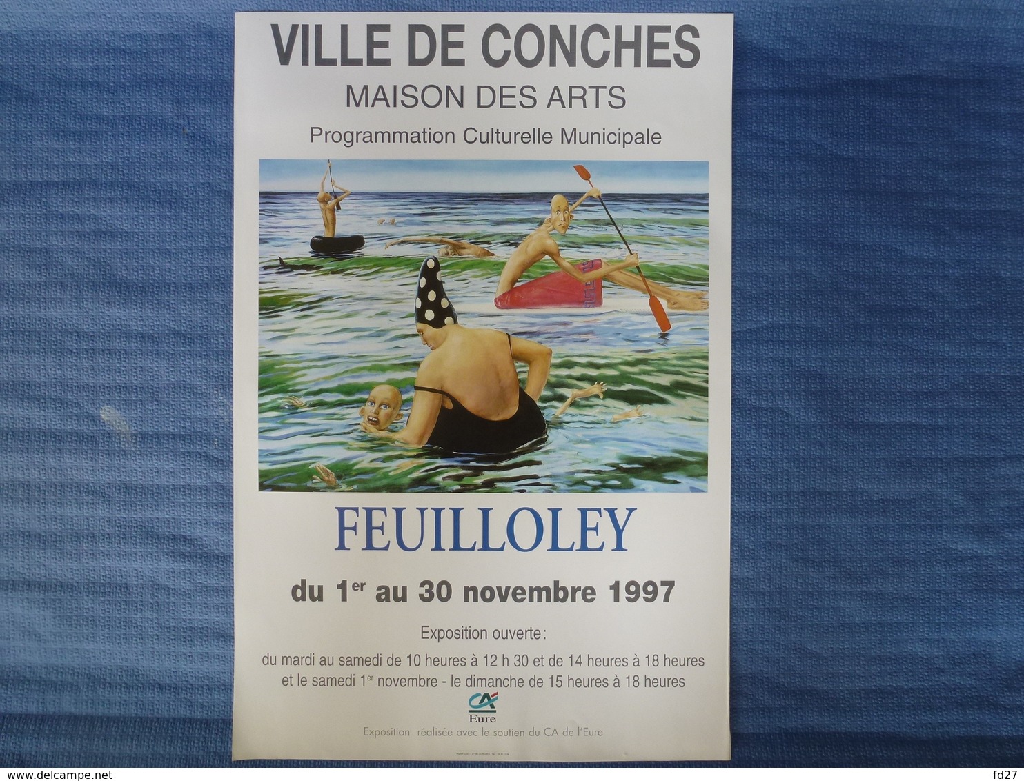 Affiche D'exposition De L'artiste Peintre Feuilloley  - 60 X 40 Cm - Affiches