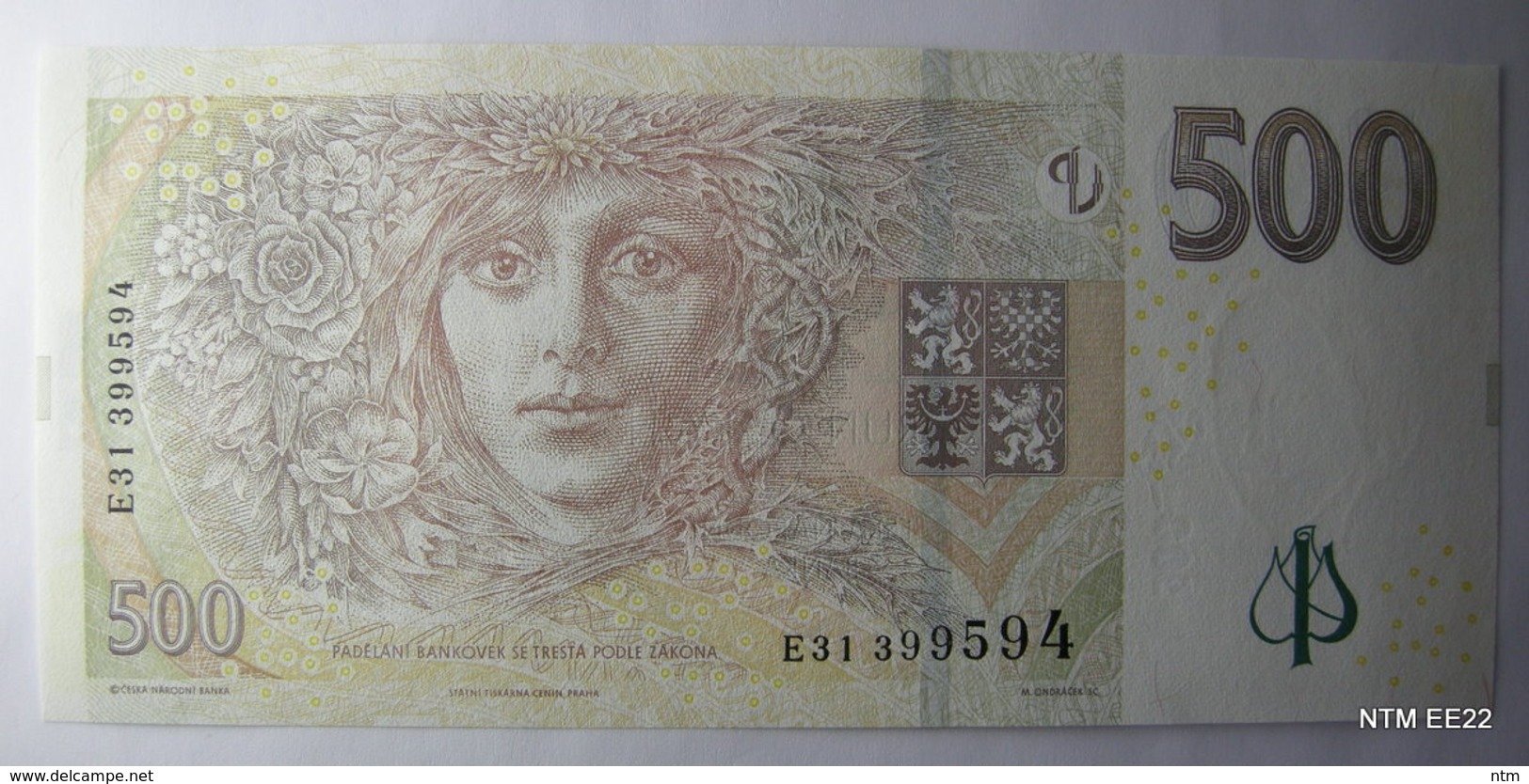 CZECH REPUBLIC 500 Korun Banknote World Money Currency Note Bill P24 2009  UNC - Tchéquie
