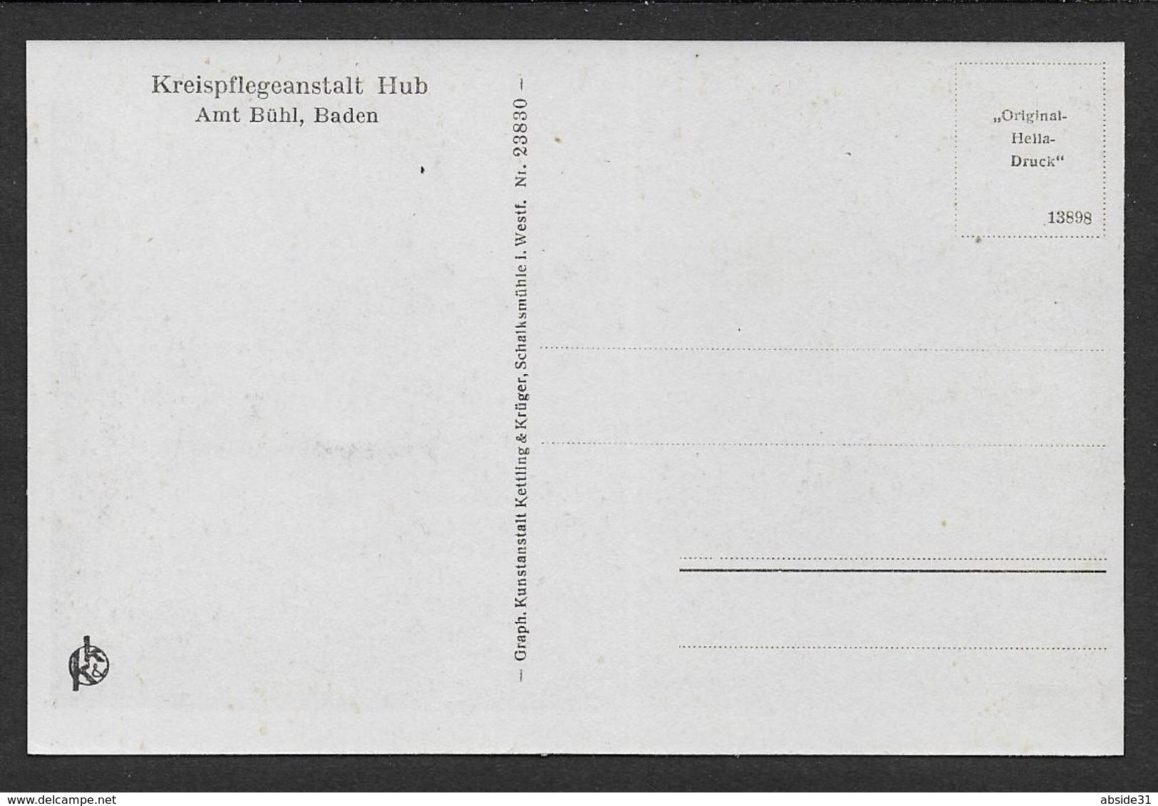 Kreispflegeanstalt Hub  Amt Bühl , Baden - 14 cartes
