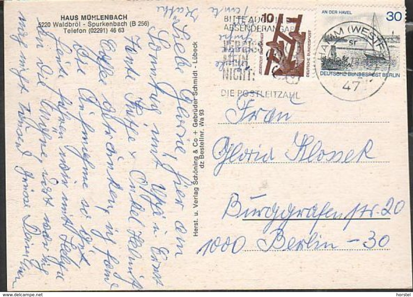 D-51545 Waldbröl - Spurkenbach - Haus Mühlenbach - Nice Stamps - Waldbroel