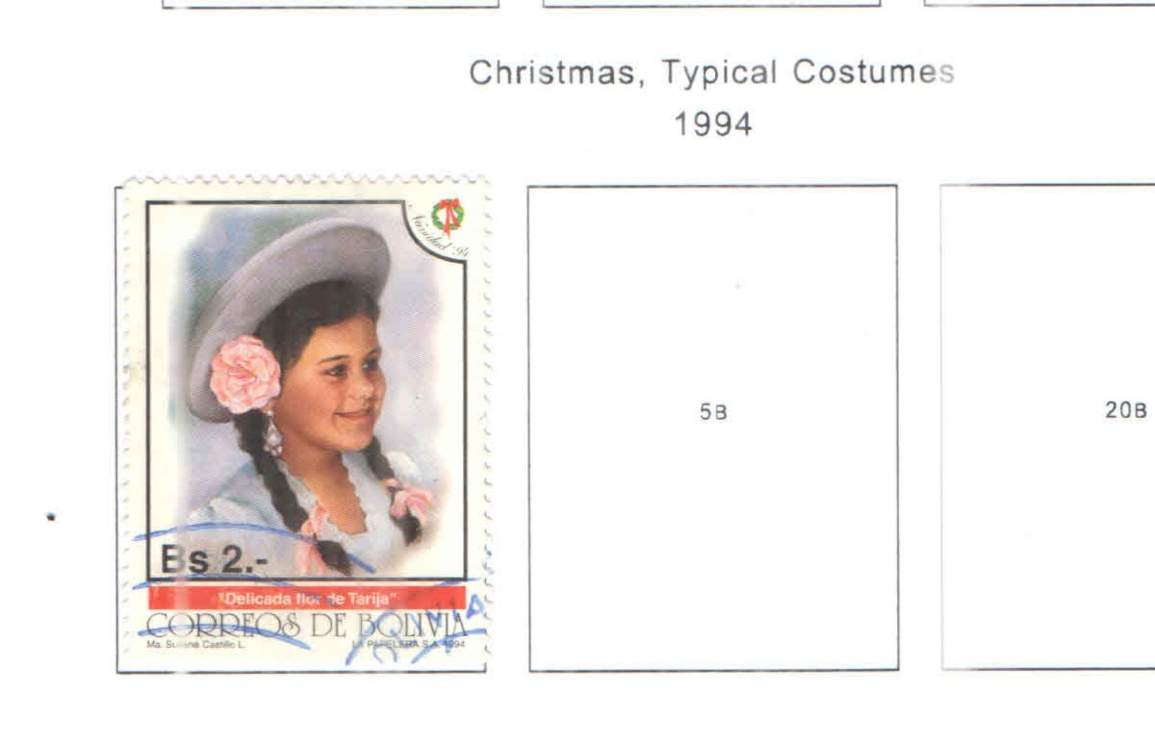 Bolivia PO 1994 Costumi   Scott.933+See Scan On Scott.Page - Bolivia