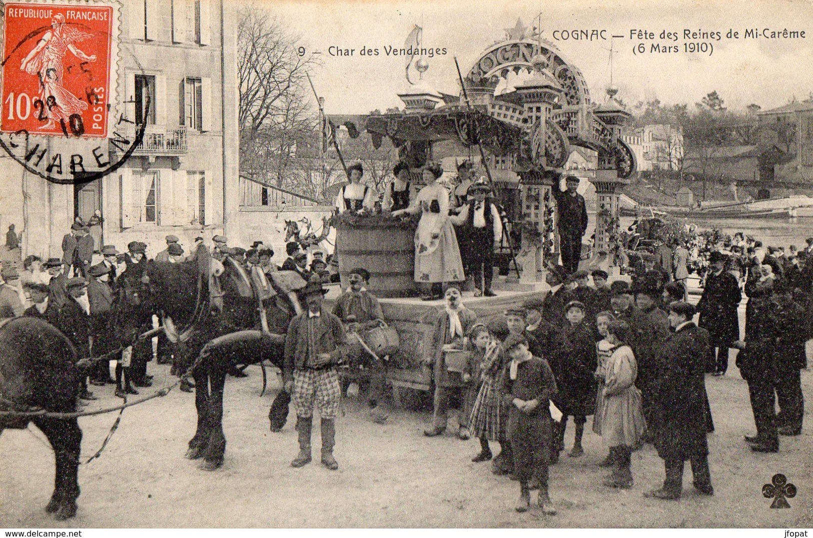 16 CHARENTE - COGNAC Fêtes Des Reines De Mi-Carême, Char Des Vendanges - Cognac