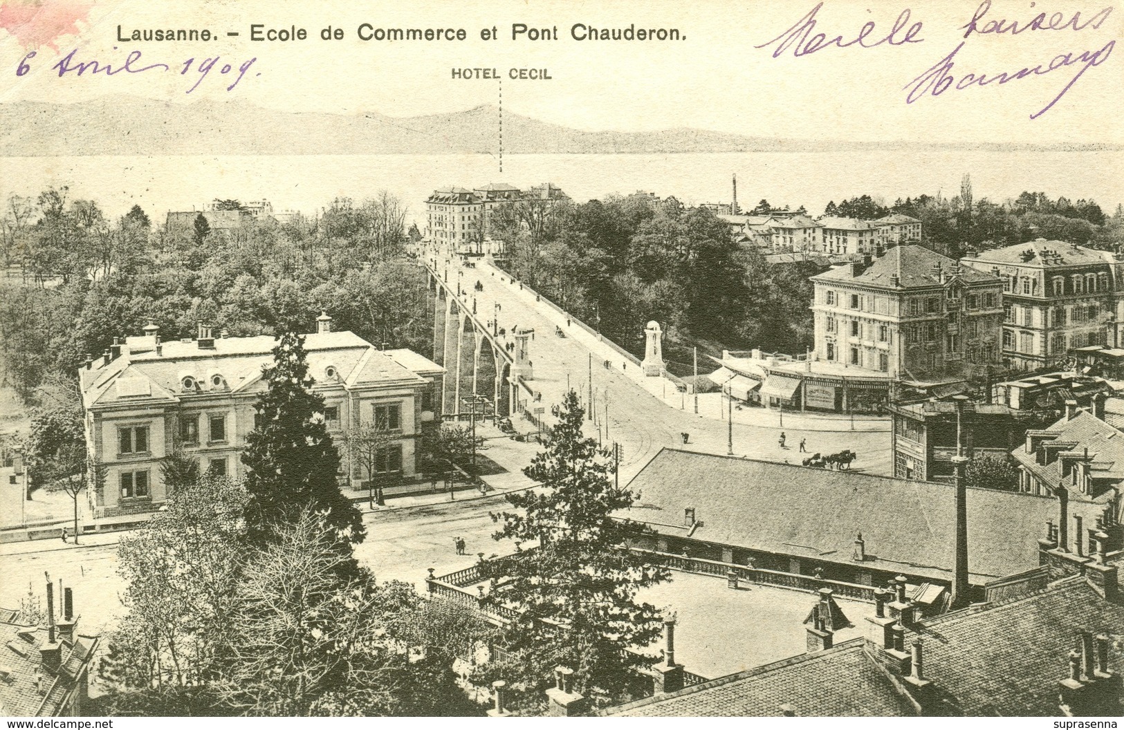 Lausanne - Ecole De Commerce Et Pont Chauderon - Lausanne