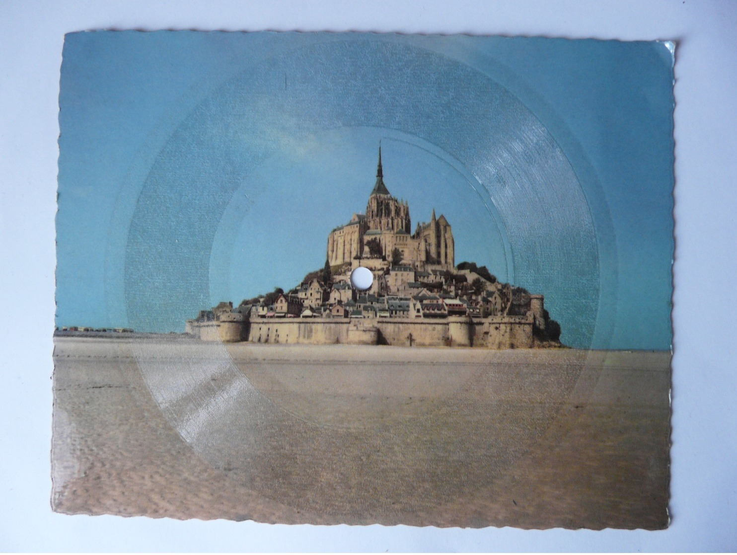 Carte Postale Disque Phonoscope "Rock Around The Clock" Avec Photo Du Mont Saint Michel - Country Et Folk