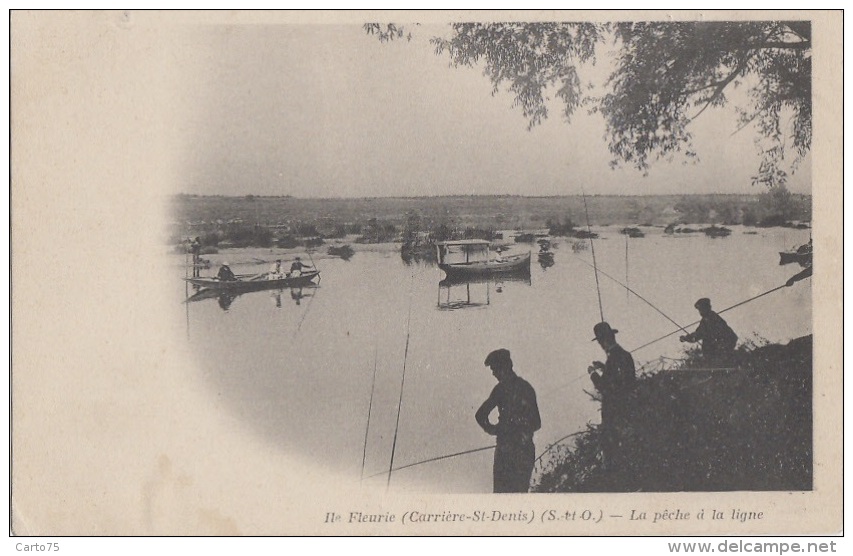 Carrières Saint-Denis 78 - Carrières Sur Seine - Ile Fleurie - Pêche à La Ligne - Carrières-sur-Seine