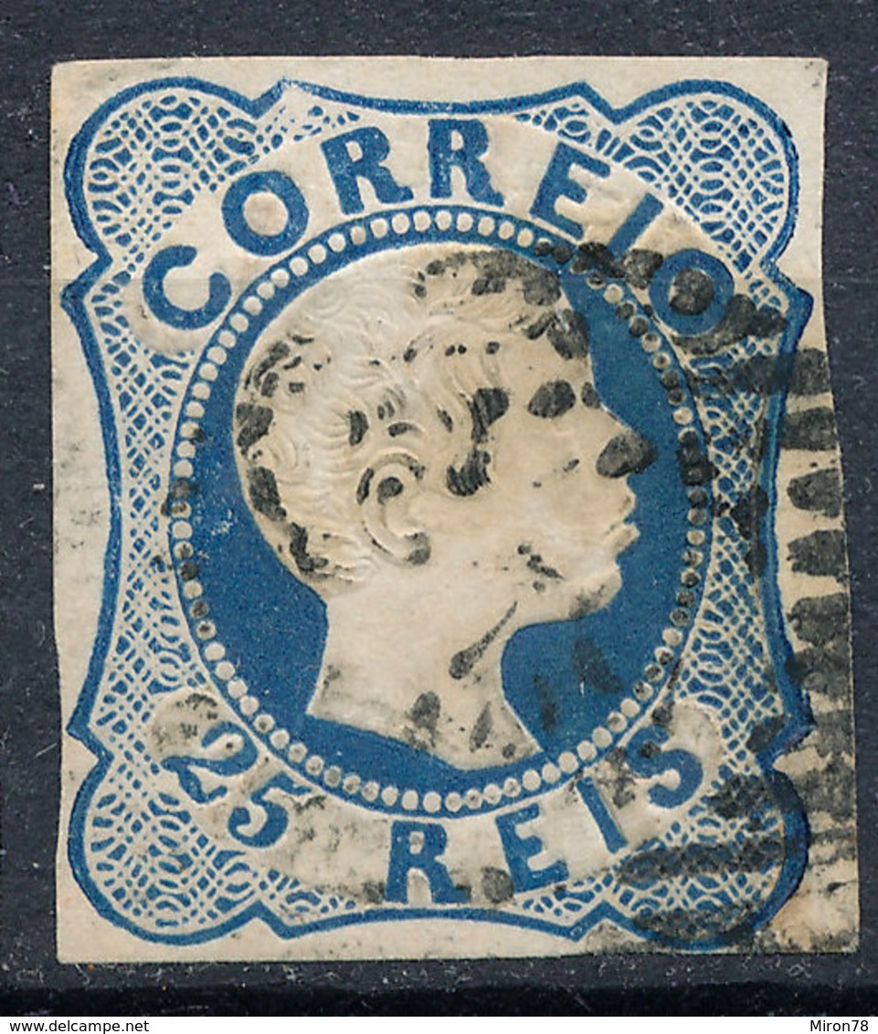 Stamp Portugal 1855-56 25r Used Lot#13 - Oblitérés