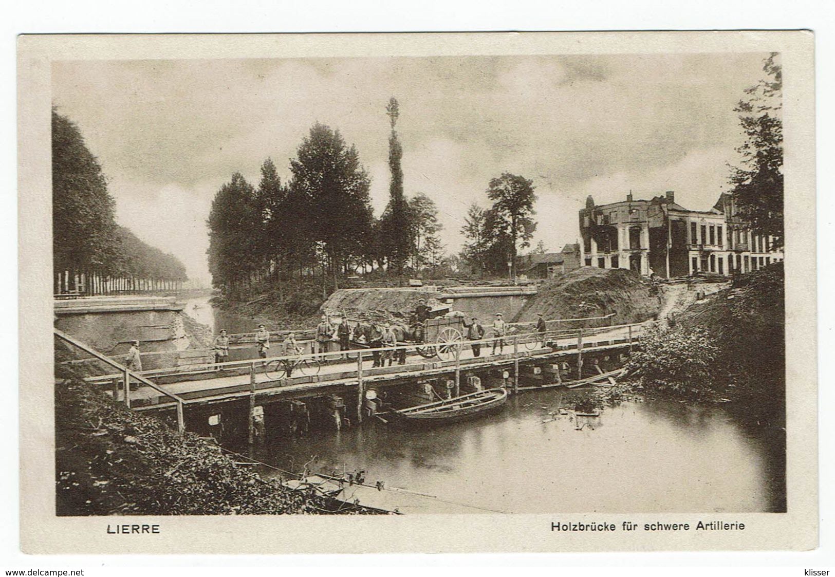 Lierre Holzbrücke Artillerie - Lier