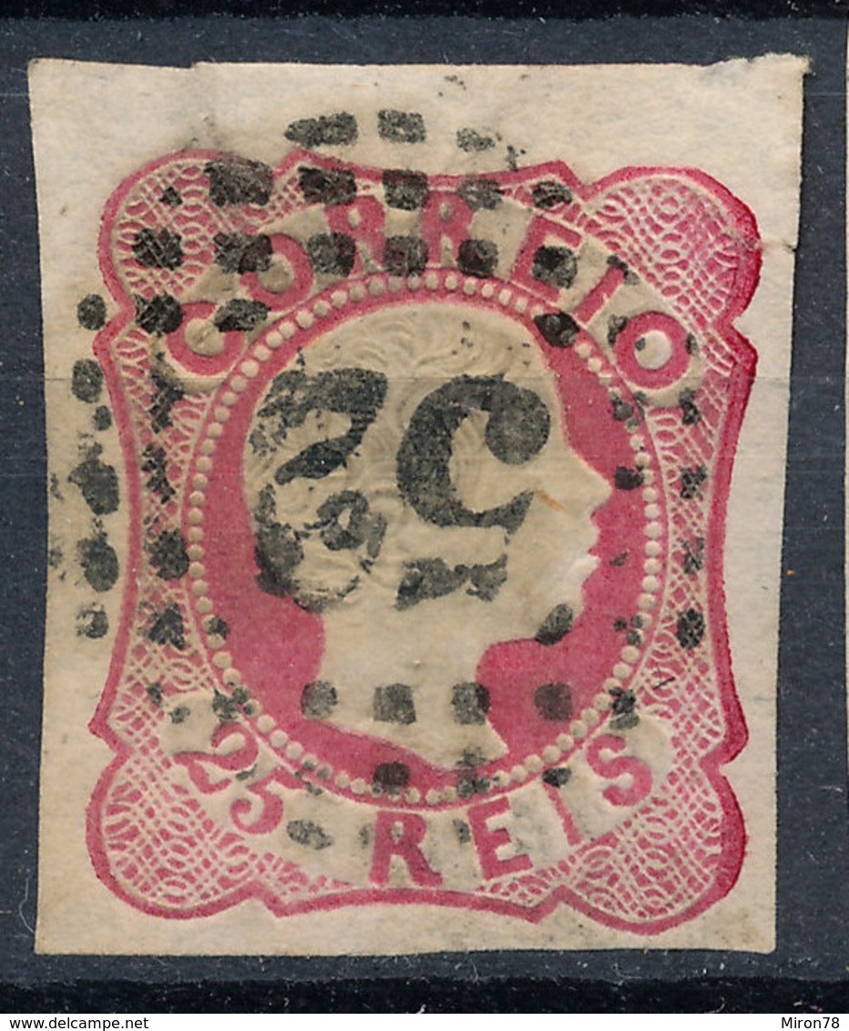 Stamp Portugal 1858 25r Used Lot60 - Oblitérés