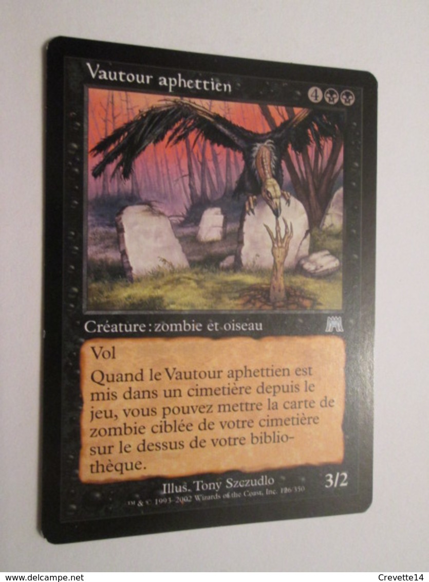 CARTE DE JEU MAGIC THE GATHERING (en Français) VAUTOUR APHETTIEN - Autres & Non Classés