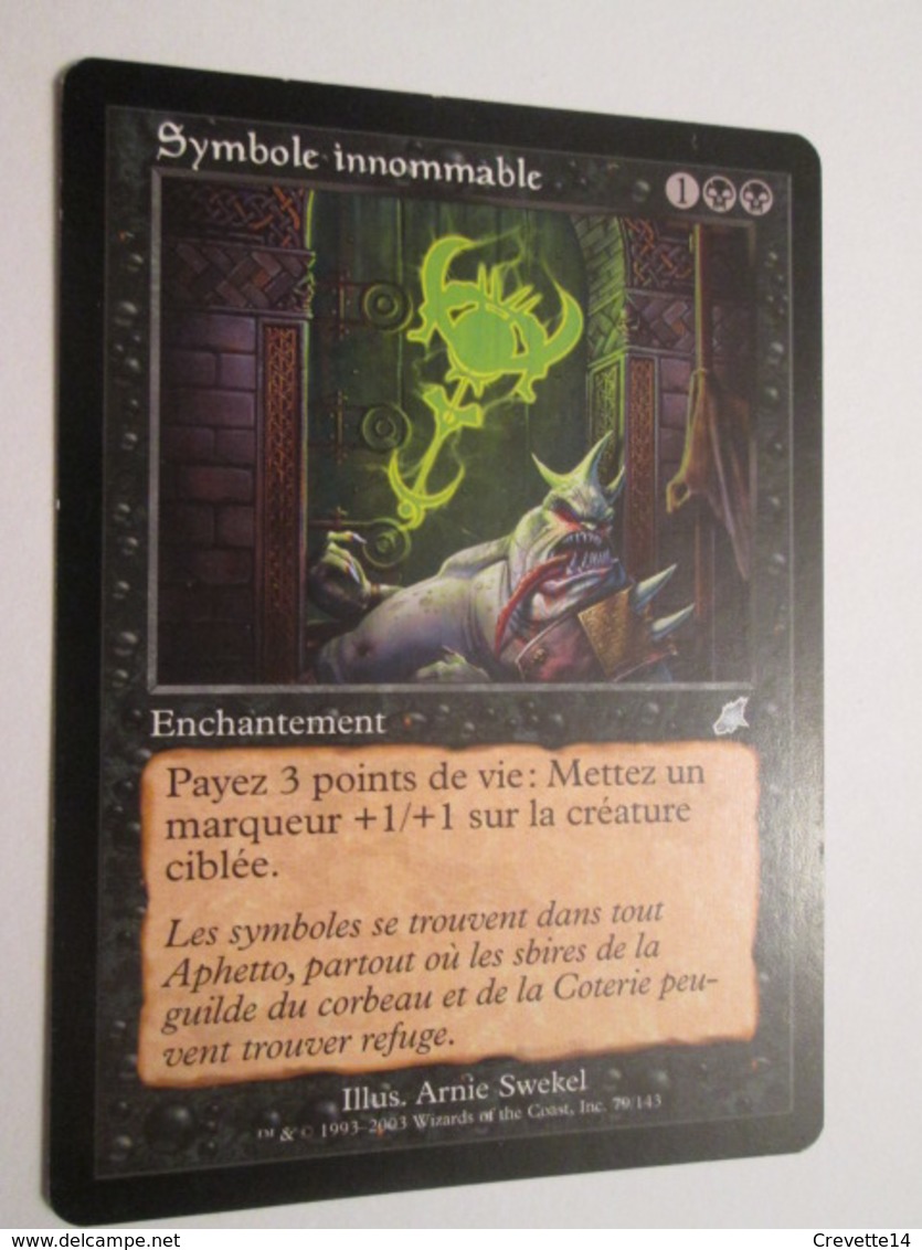 CARTE DE JEU MAGIC THE GATHERING (en Français) SYMBOLE INNOMMABLE - Autres & Non Classés