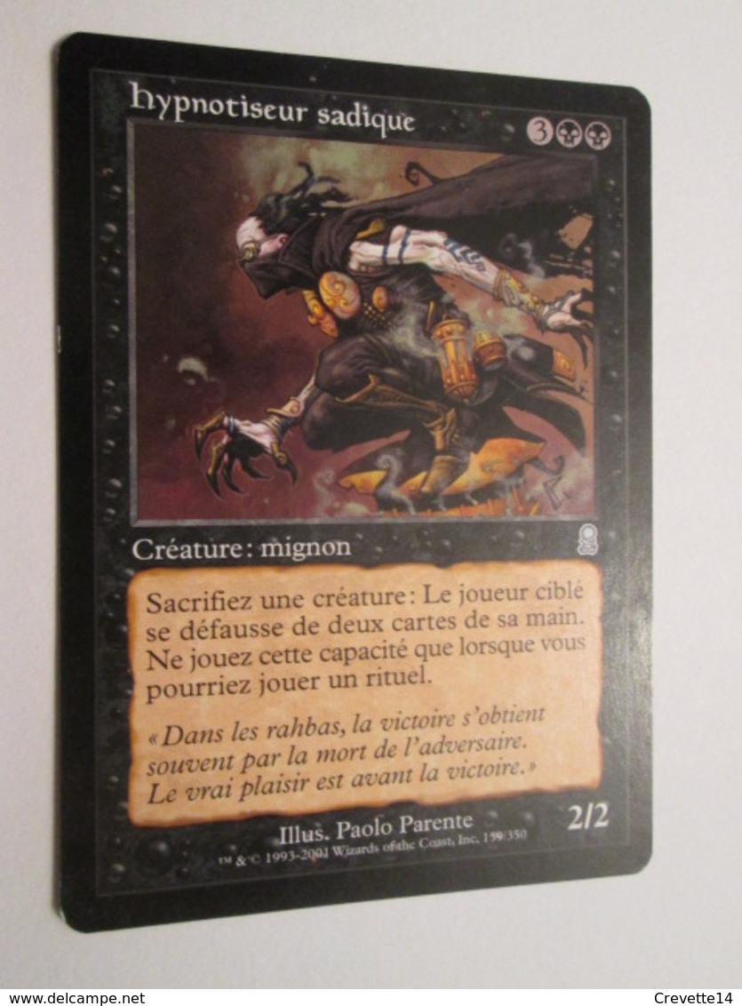 CARTE DE JEU MAGIC THE GATHERING (en Français) HYPNOTISEUR SADIQUE - Autres & Non Classés