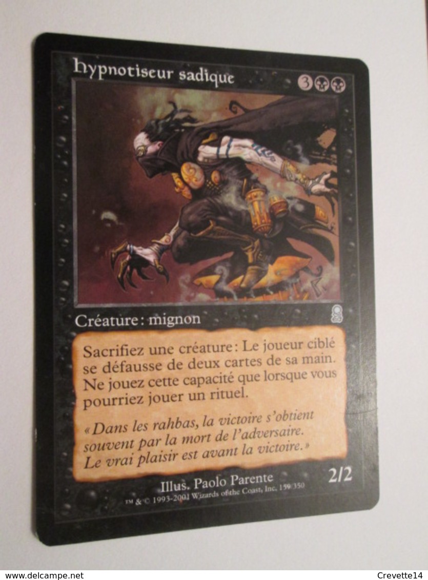 CARTE DE JEU MAGIC THE GATHERING (en Français) HYPNOTISEUR SADIQUE - Autres & Non Classés