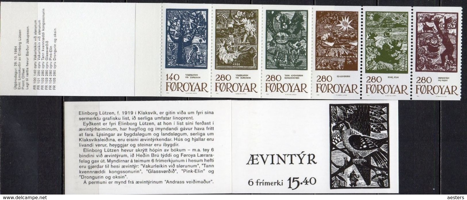 Føroyar 1984; Booklet Ævintýr (Folk Tales).** (MNH) - Isole Faroer