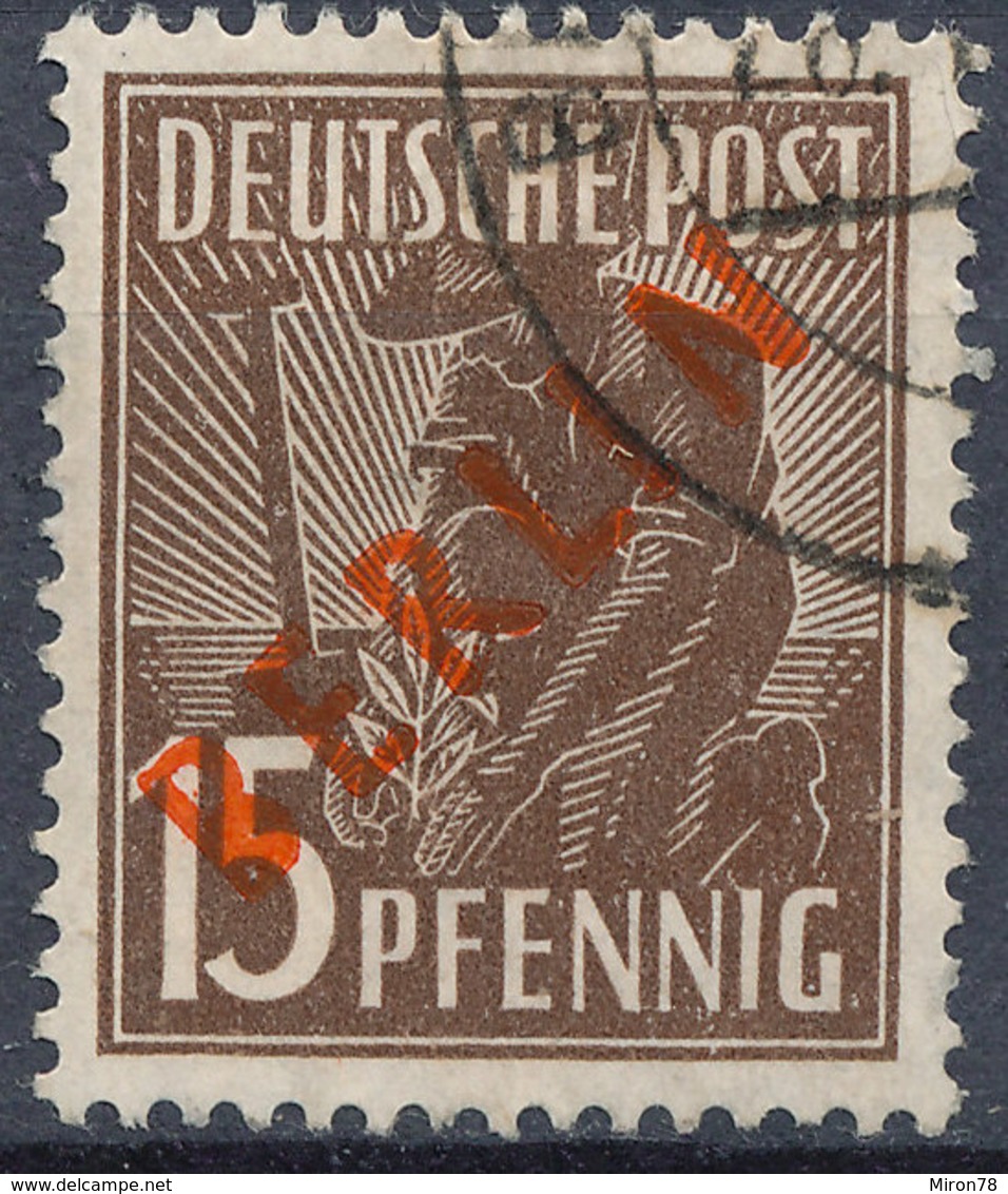 GERMANY BERLIN 1949  RED OVERPRINT 15PF USED - Gebraucht