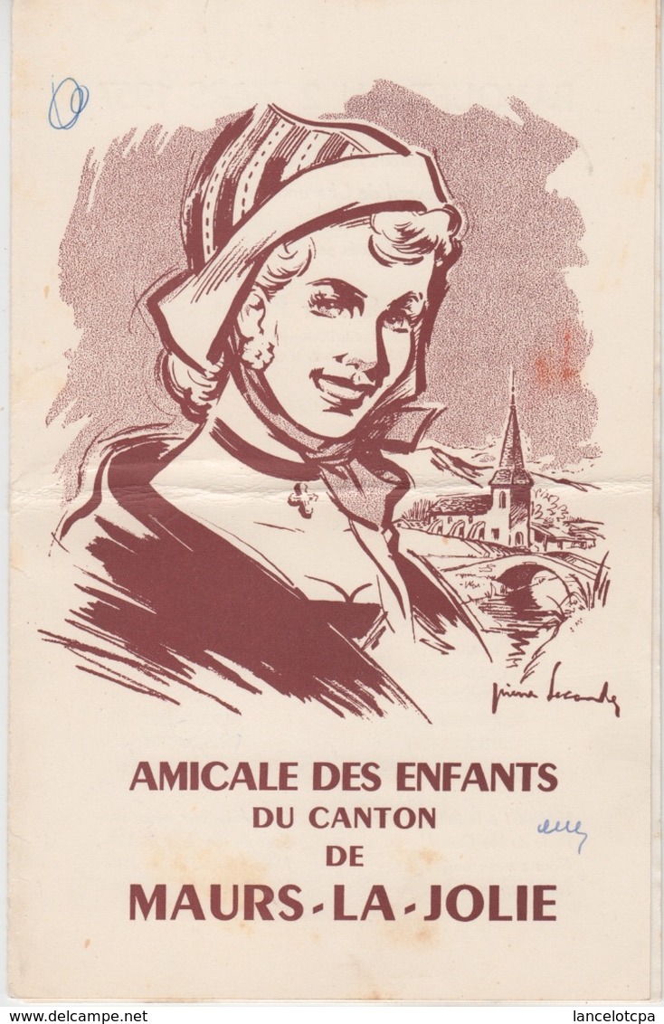 MENU 1957 - BANQUET De L'AMICALE DES ENFANTS DU CANTON De MAURS LA JOLIE - Menus