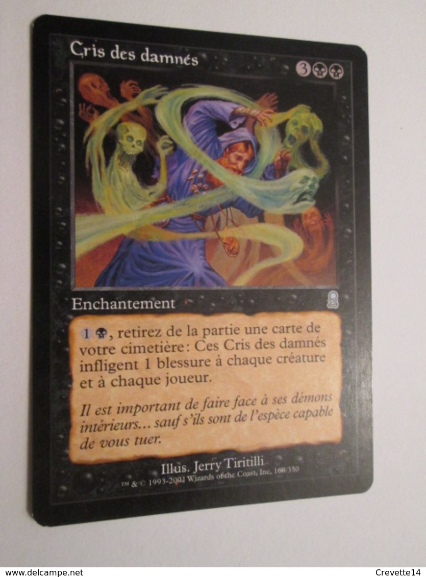 CARTE DE JEU MAGIC THE GATHERING (en Français) CRIS DES DAMNES - Autres & Non Classés