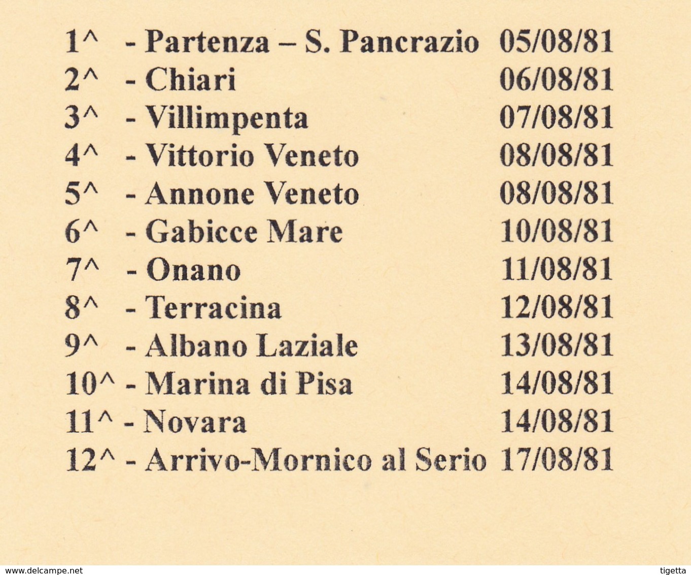 ITALIA MARCOFILIA 7° MARCIA DELLA SOLIDARIETA AVIS-AIDO=VITA PER LA VITA 1981 GIRO COMPLETO 12 CARTOLINE POSTALI - Altri & Non Classificati