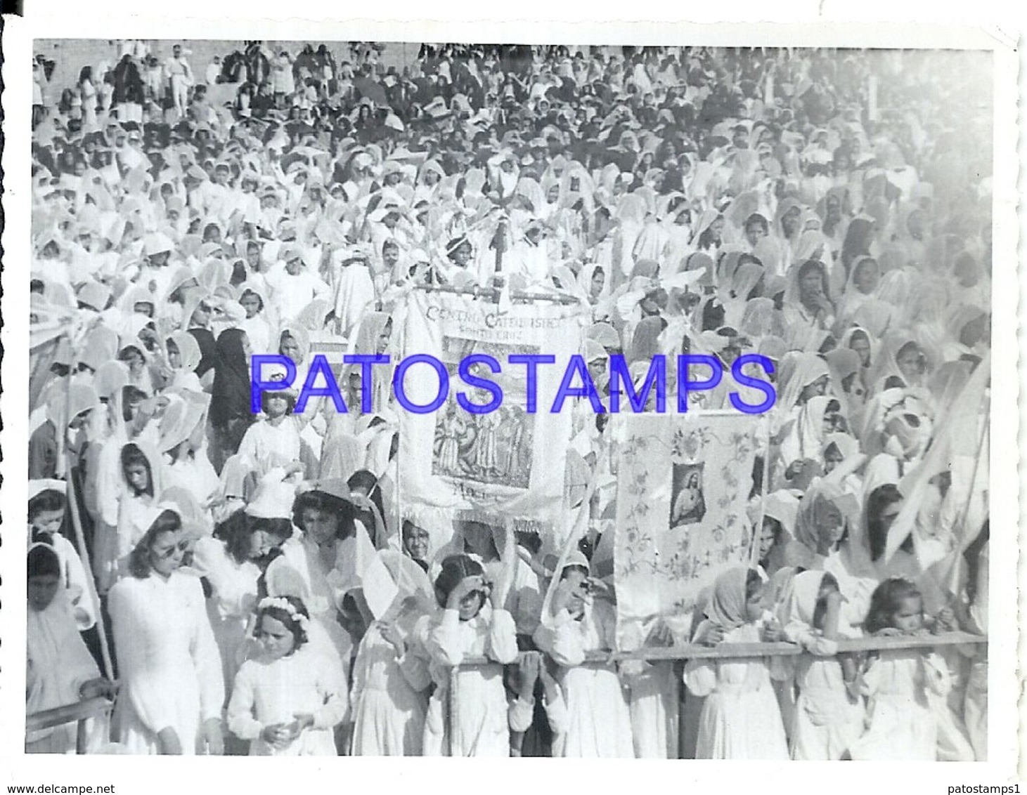 92284 PARAGUAY HELP COSTUMES PEOPLE PROCESSION RELIGIOUS PHOTO NO POSTAL POSTCARD - Paraguay