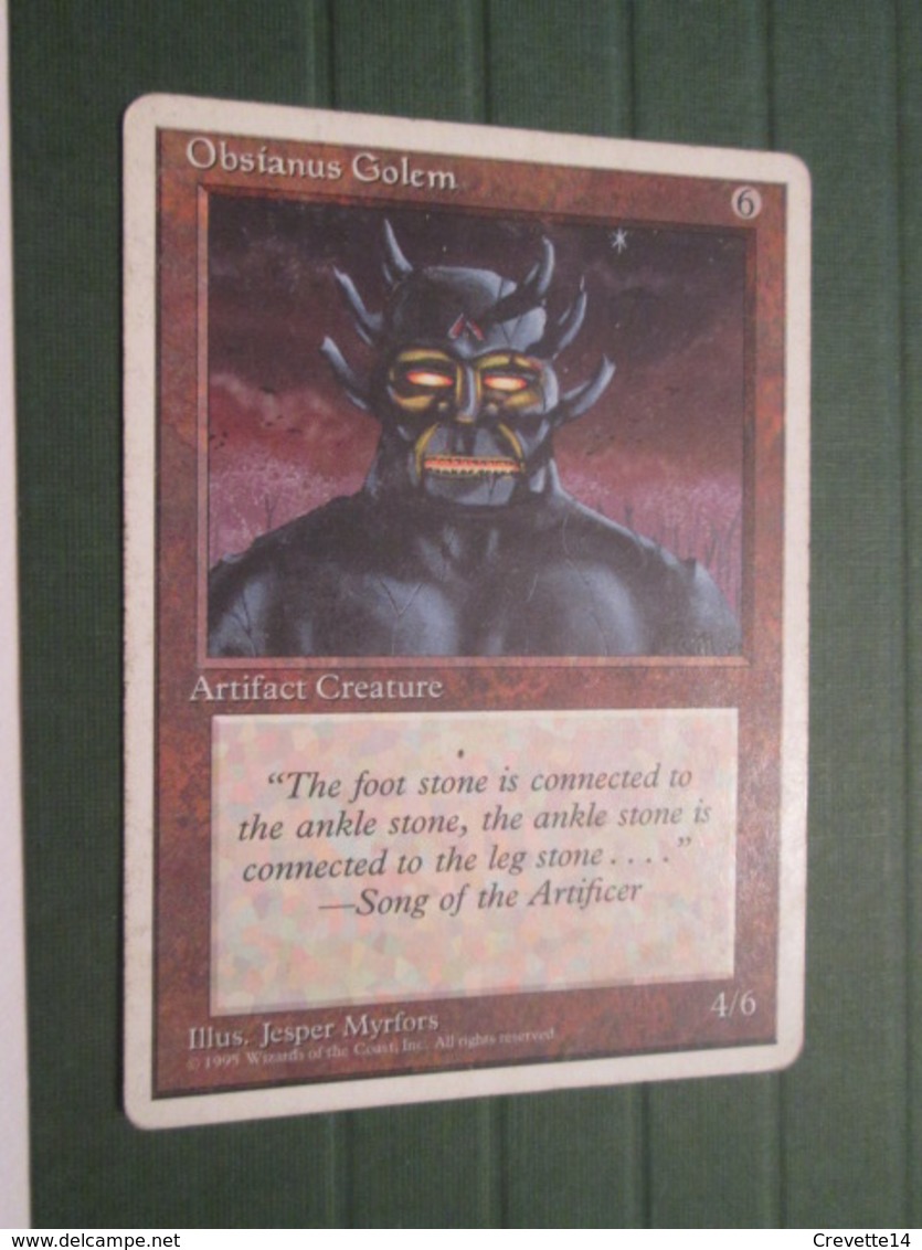 CARTE DE JEU MAGIC THE GATHERING (en Anglais) OBSIANUS GOLEM - Autres & Non Classés