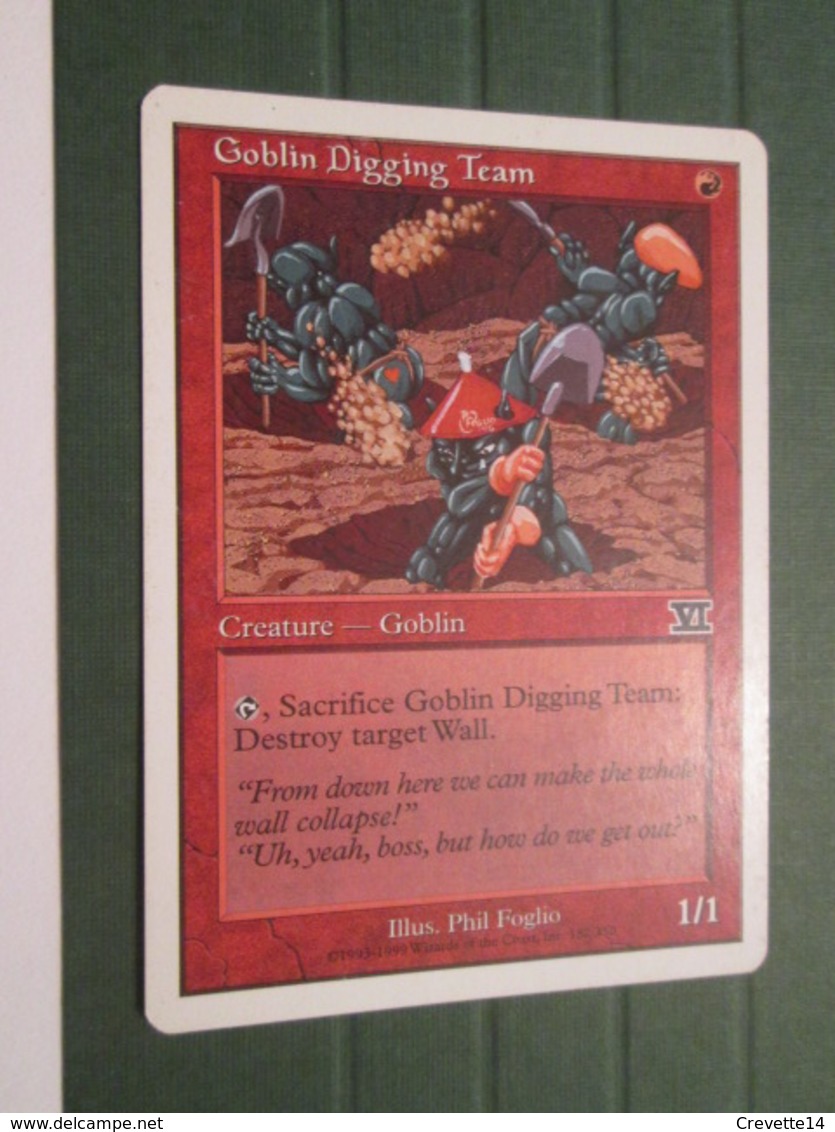 CARTE DE JEU MAGIC THE GATHERING (en Anglais)  GOBLIN DIGGING TEAM - Autres & Non Classés