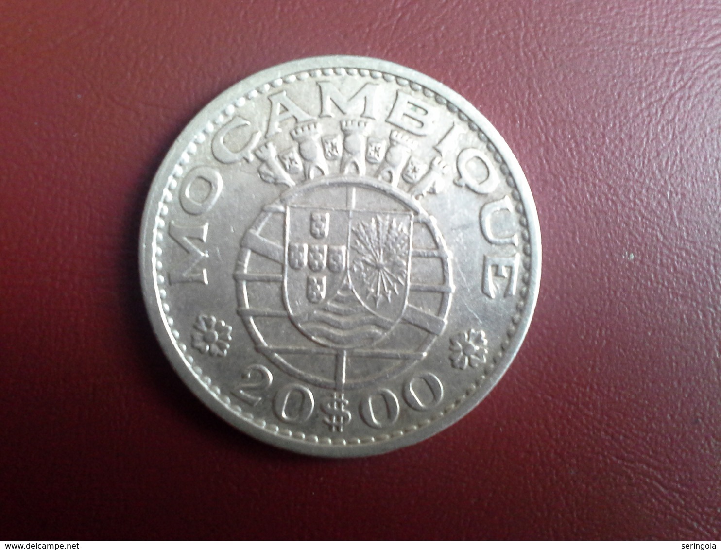 Portugal Colonia Moçambique 20 Escudos 1966       Silver , Prata Ag.720  10gr. - Portugal