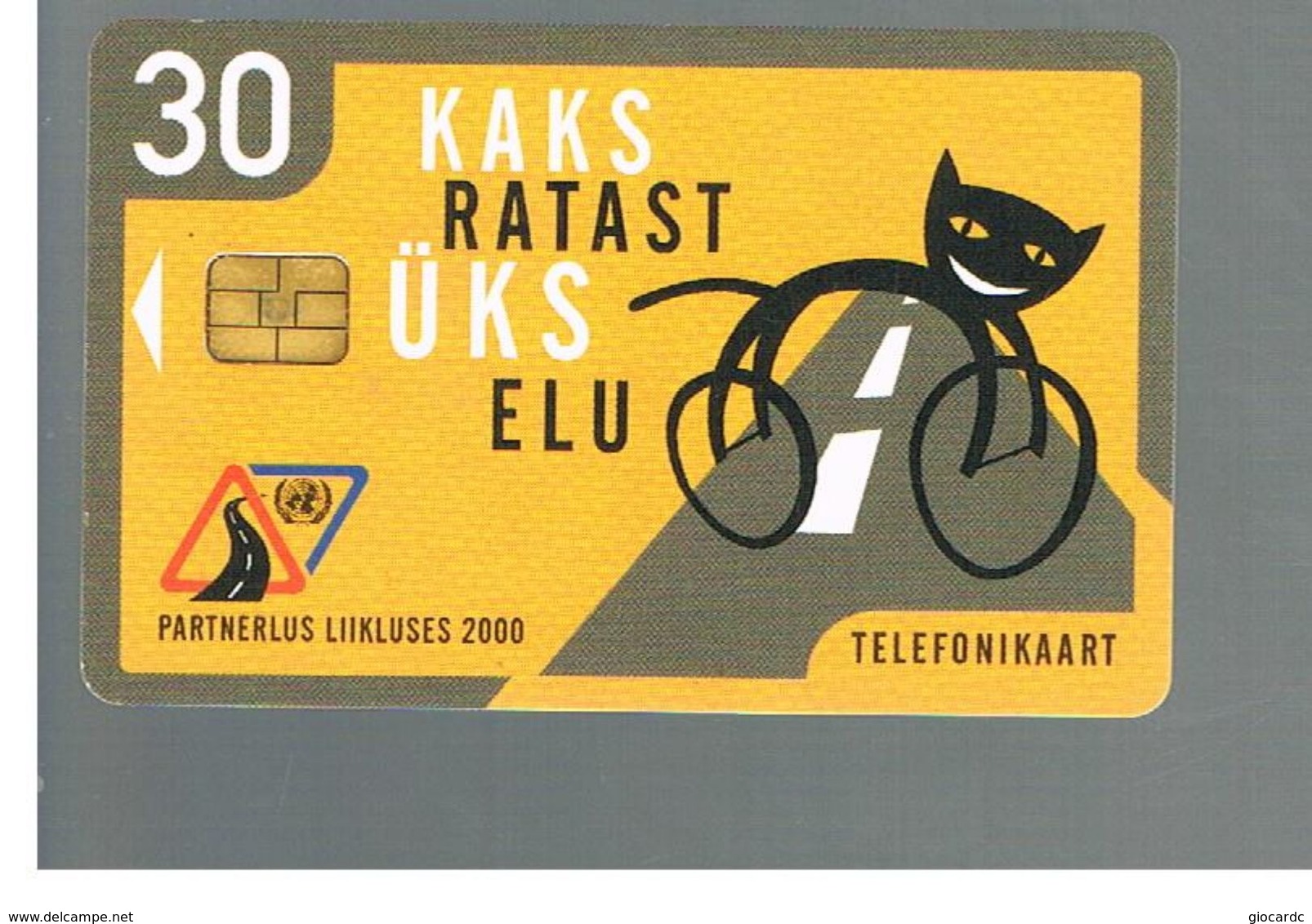 ESTONIA -  EESTI TELEFON  -    2000 TRAFFIC HARMLESSNESS         -  USED - RIF.10570 - Estonia