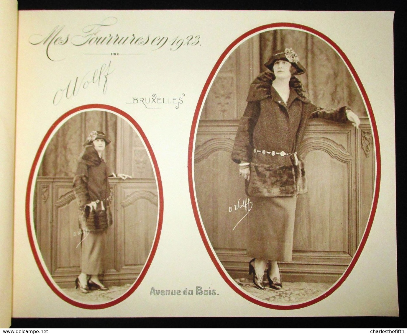 1923 BROCHURE PUBLICITAIRE ** FOURRURES WOLF BRUXELLES ** - 10 PAGES + PRIX -- PUBLICITE - PUBLICITY - MODE - Publicités